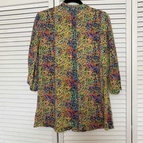 Colorful Floral Women's Tunic Top - Picture 4 of 4